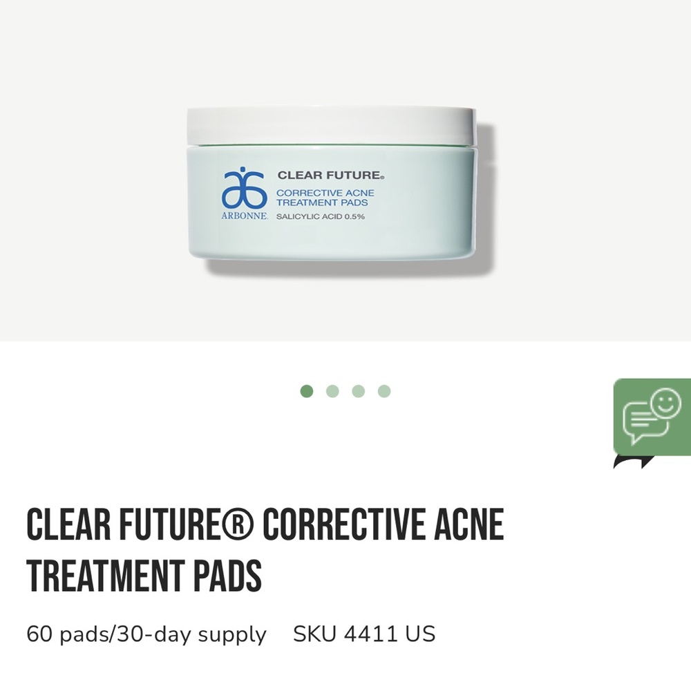 Arbonne clear future corrective acne treatment pads